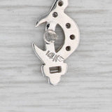 Diamond Shriners Tie Tac Pin 14k White Gold Masonic Scimitar Crescent