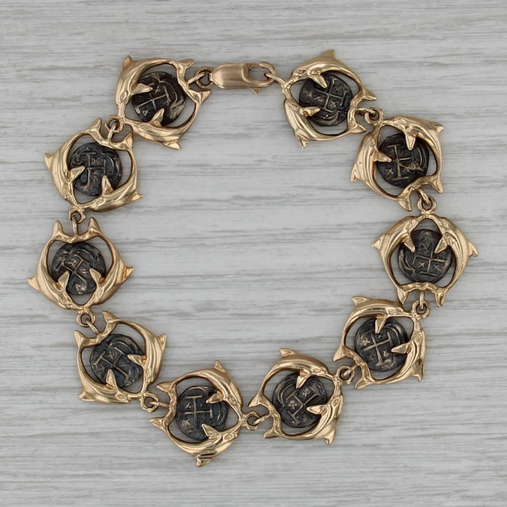 Nuestra Senora de Atocha Coin Bracelet Spanish Galleon Treasure COA 14k Gold