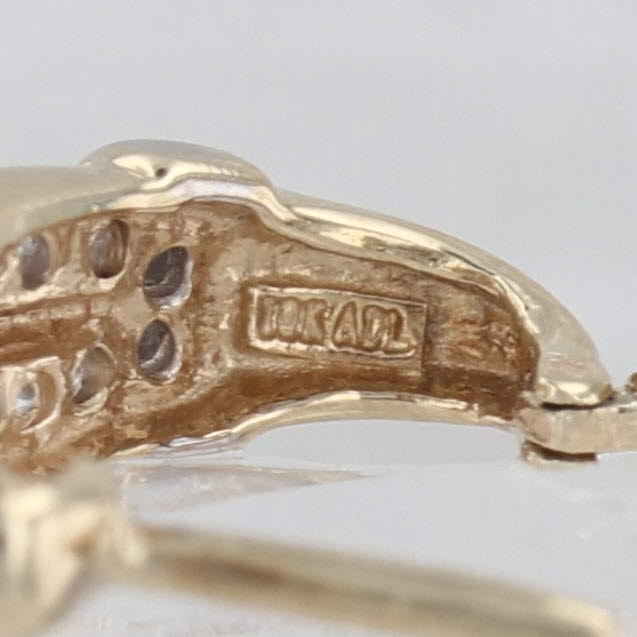 0.16ctw Diamond Drop Earrings 10k Yellow Gold Snap Top Backs