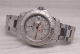 1999 Rolex Yachtmaster 16622 Mens 40mm Steel Platinum Automatic Watch Box Papers