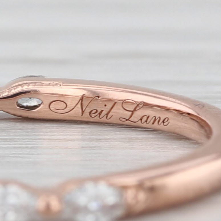 Neil Lane 0.48ctw Diamond Stackable Ring 14k Rose Gold Wedding Anniversary Band