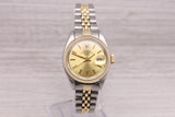 Vintage 1982 Rolex Date 6917 Ladies 26mm Steel & Gold Automatic Watch Jubilee