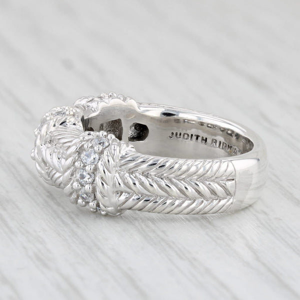 Judith Ripka 0.30ctw Cubic Zirconia Ring Sterling Silver Stackable Band