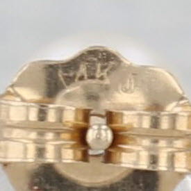 5.3mm Cultured Pearl Stud Earrings 14k Yellow Gold Round Solitaire Studs