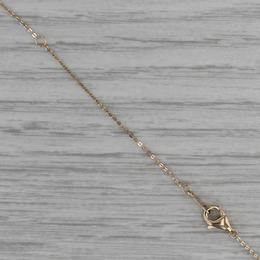 Cubic Zirconias Cross Pendant Necklace 14k Yellow Gold 16" 18" Cable Chain