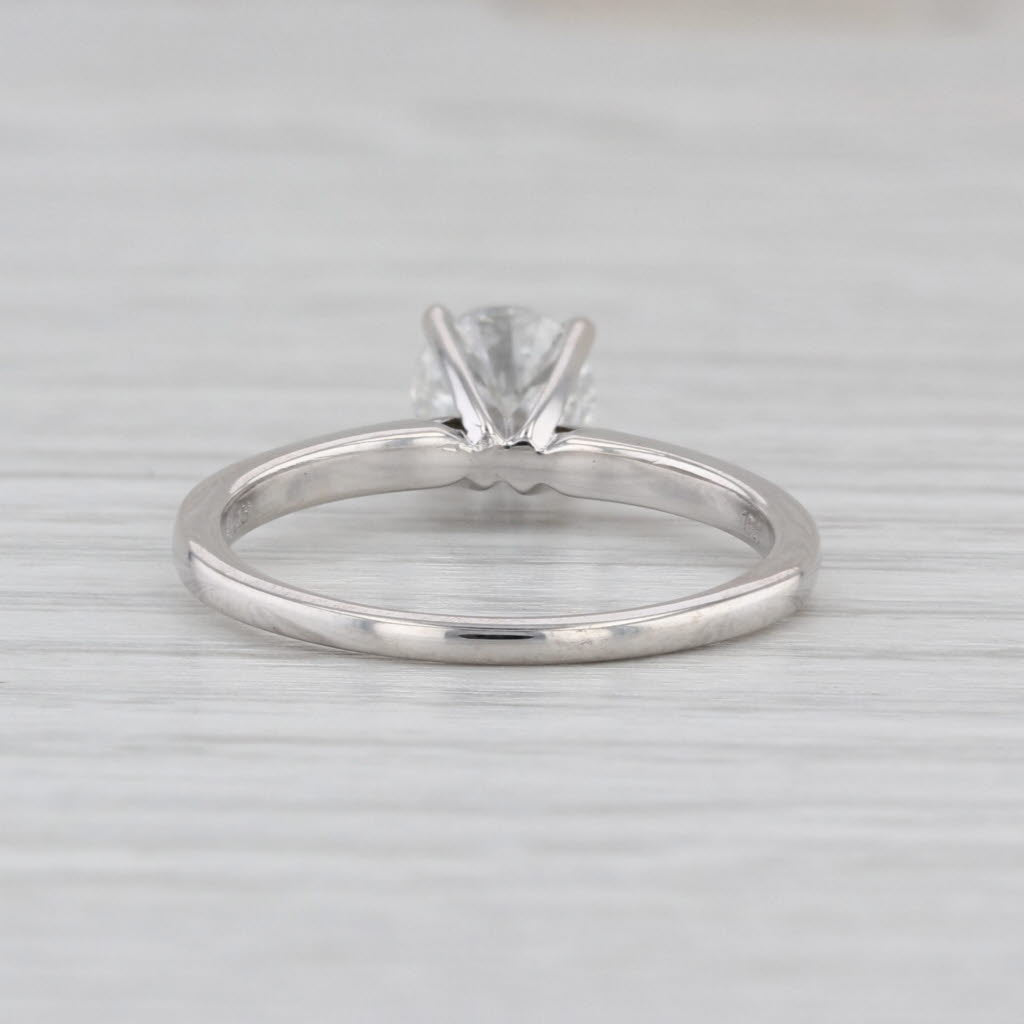 0.96ct Round Diamond Solitaire Engagement Ring 10k White Gold Size 7