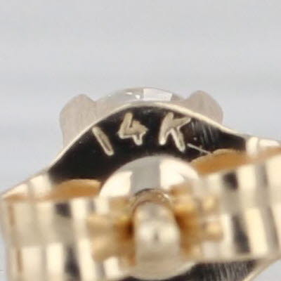 0.19ctw Diamond Stud Earrings 14k Yellow Gold Round Solitaire Studs