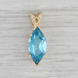 2.25ct Marquise Solitaire Topaz Pendant 14k Yellow Gold