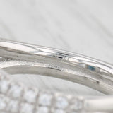 1.36ctw Blue Sapphire Diamond Ring Platinum Size 4.75 Engagement