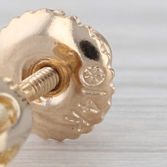 0.20ct Single Diamond Stud Earring 14k Yellow Gold VS2 Round Solitaire