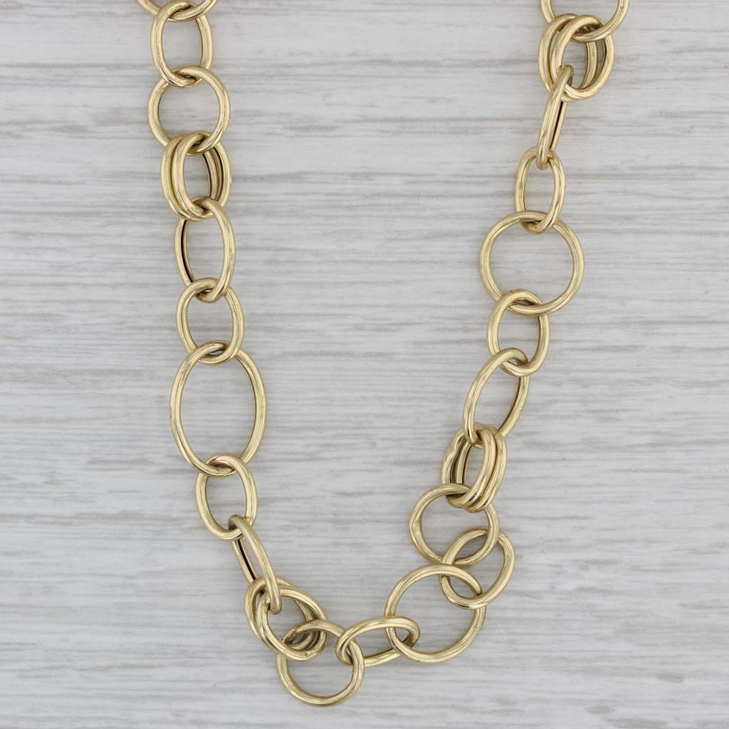 Gray Ippolita 33.25" Linked Rings Bangle Necklace 18k Yellow Gold