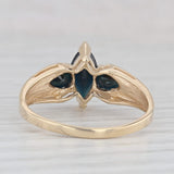 2.30ctw Blue Marquise Sapphire Ring 10k Yellow Gold Size 10