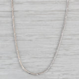 18.25" Twist Snake Chain Necklace 14k White Gold 1.2mm