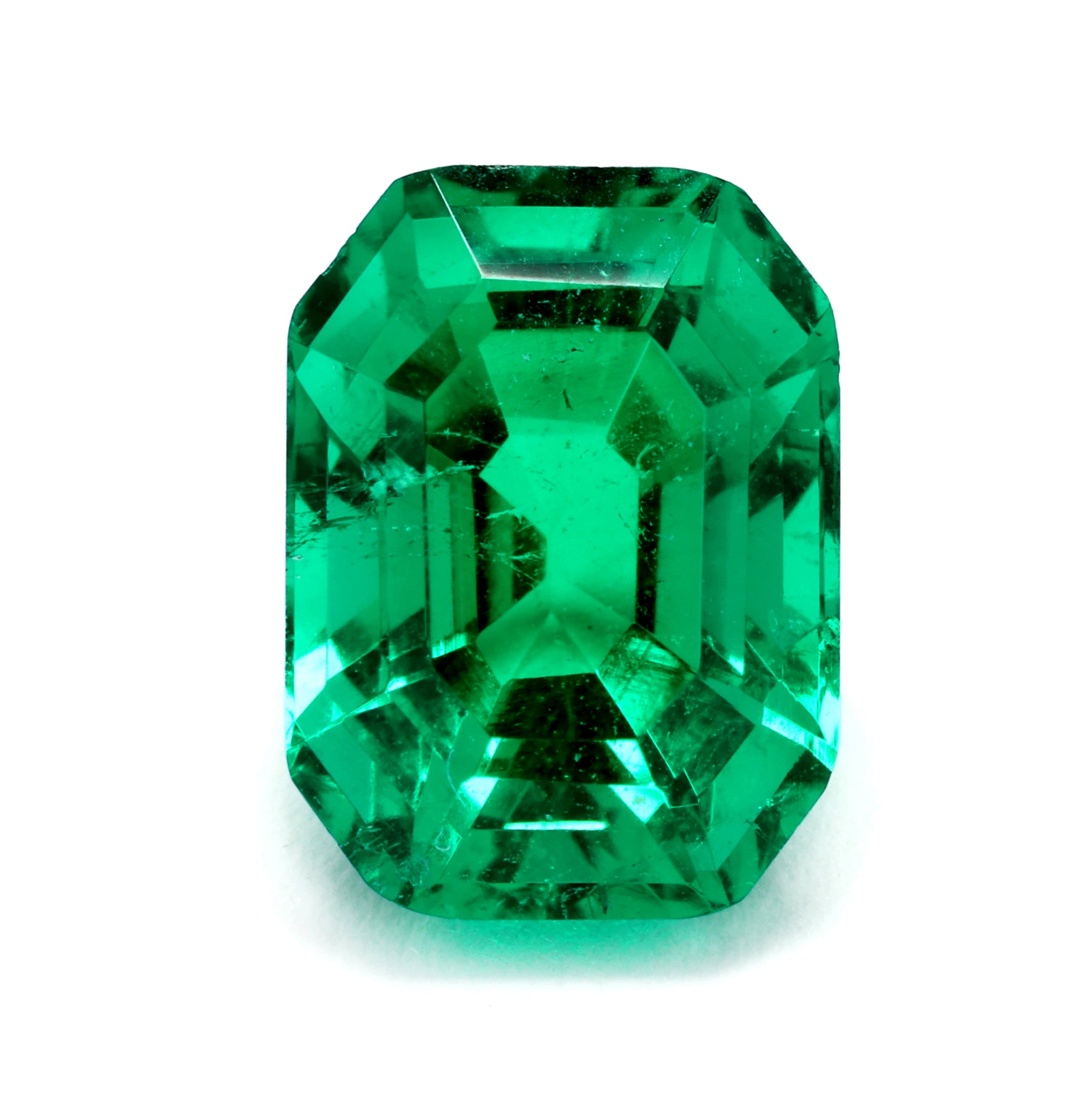 Sea Green 1.32 Carat Loose Natural Emerald Gemstone GIA Emerald Cut Solitaire