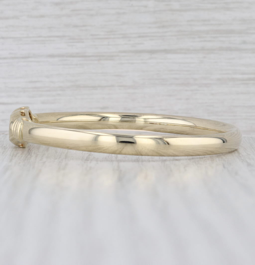 2.70ctw Amethyst Blue Topaz Bangle Bracelet 14k Yellow Gold 6.75"