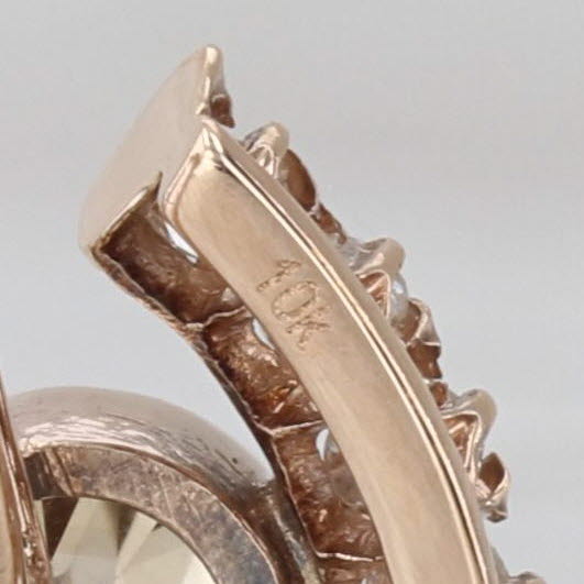 Antique 0.85ctw Horseshoe Pendant 10k Yellow Gold Stickpin Conversion