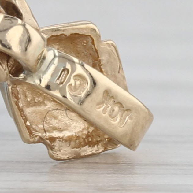 5.80ct Emerald Cut Blue Topaz Diamond Pendant 10k Yellow Gold