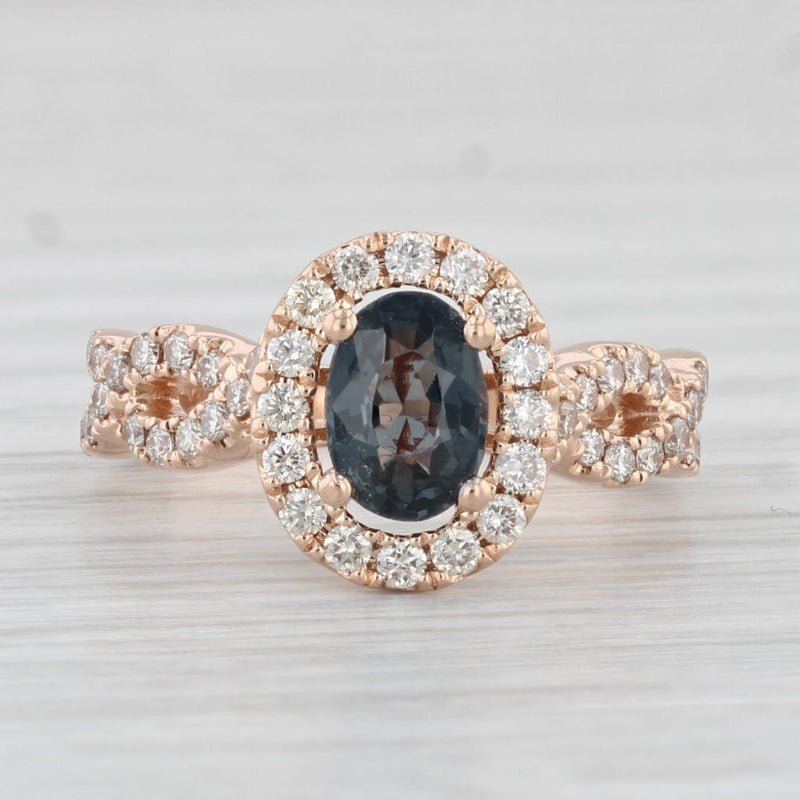 Le Vian 1.36ctw Spinel Diamond Halo Ring 14k Rose Gold Size 5 Engagement