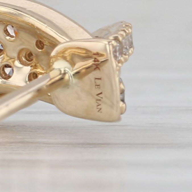 Le Vian 0.89ctw Diamond Hoop Huggie Earrings 14k Yellow Gold Round Hoops