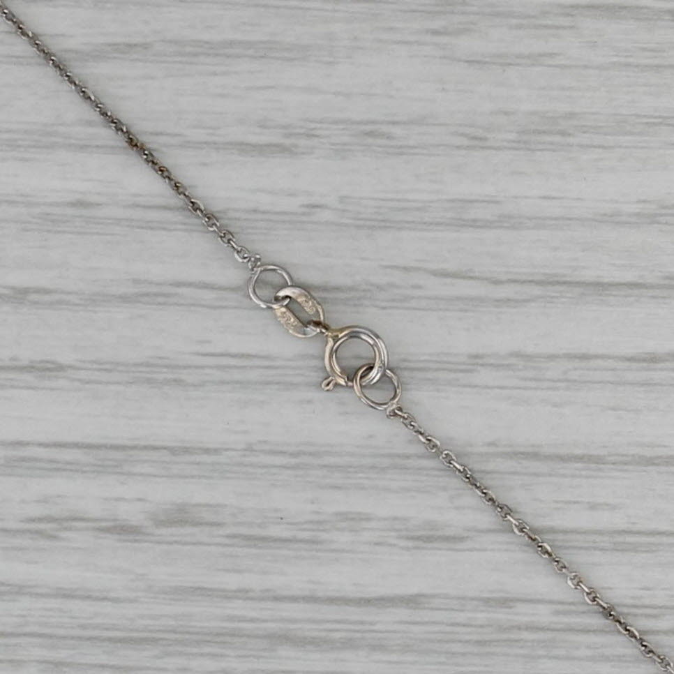 Cable Chain Necklace 18" 0.7 14k White Gold