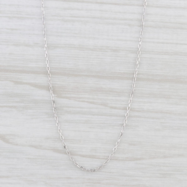 18" 0.7mm Cable Chain Necklace 10k White Gold