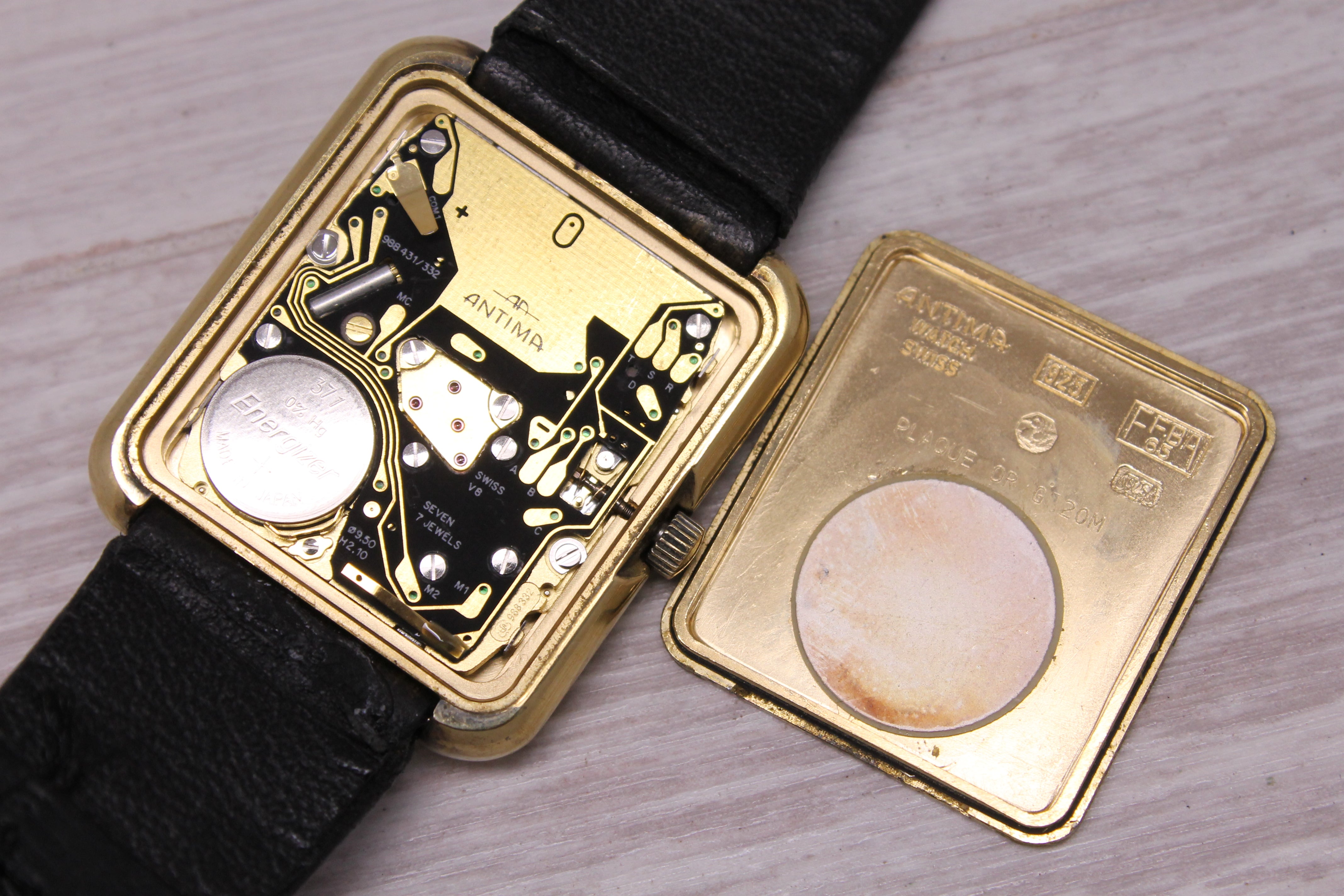 Vintage Georg Jensen 925 Sterling Silver Vermeil 29mm Mens Analog Digital Watch