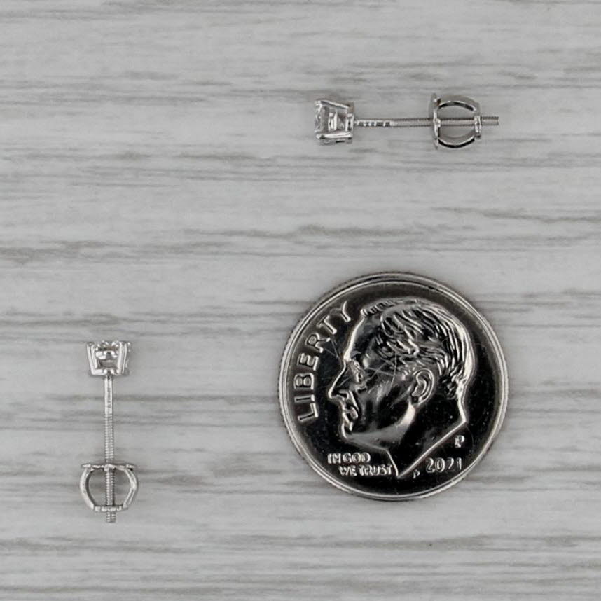 0.30ctw Round Brilliant Diamond Solitaire Stud Earrings Platinum Studs