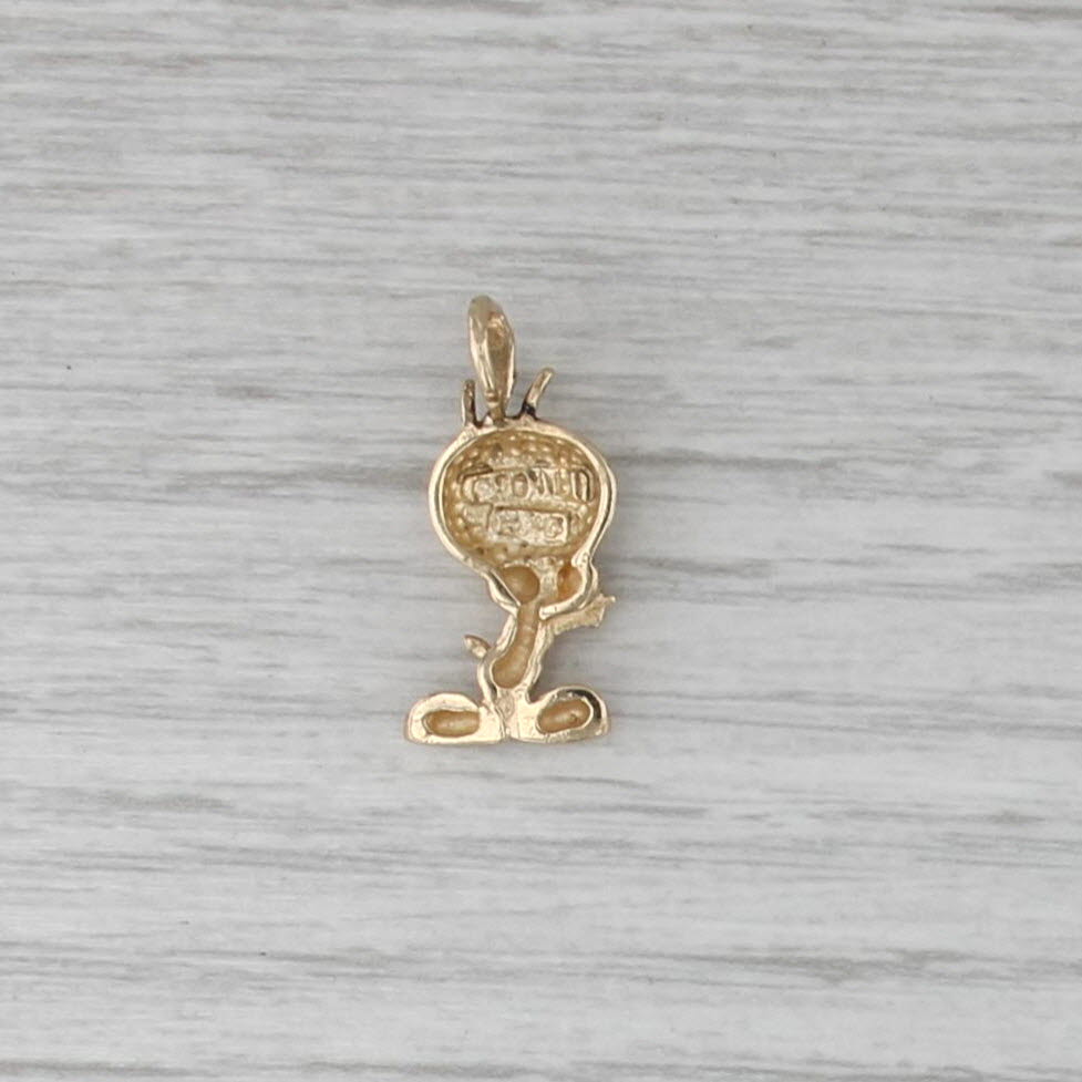 Tweety Bird Pendant 14k Yellow Gold Warner Brothers Cartoon Charm