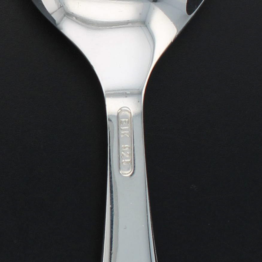 Light Gray Girl Grooming Horse Elk Child's Spoon Fork Set Sterling Silver Period Figural