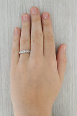 Dark Gray 0.85ctw Diamond Wedding Band 950 Platinum Size 8.25 Anniversary Stackable Ring