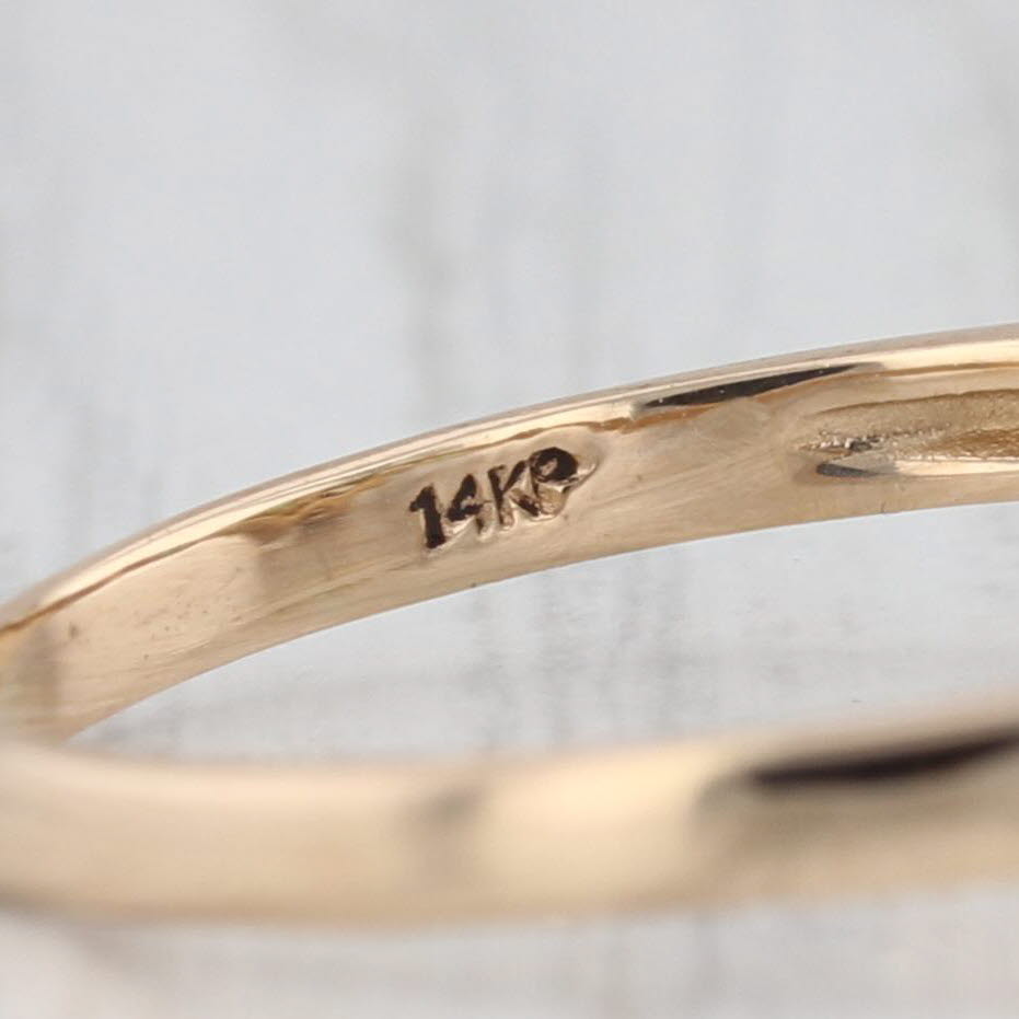 0.39ctw Emerald Diamond Bypass Ring 14k Yellow Gold Size 8.5