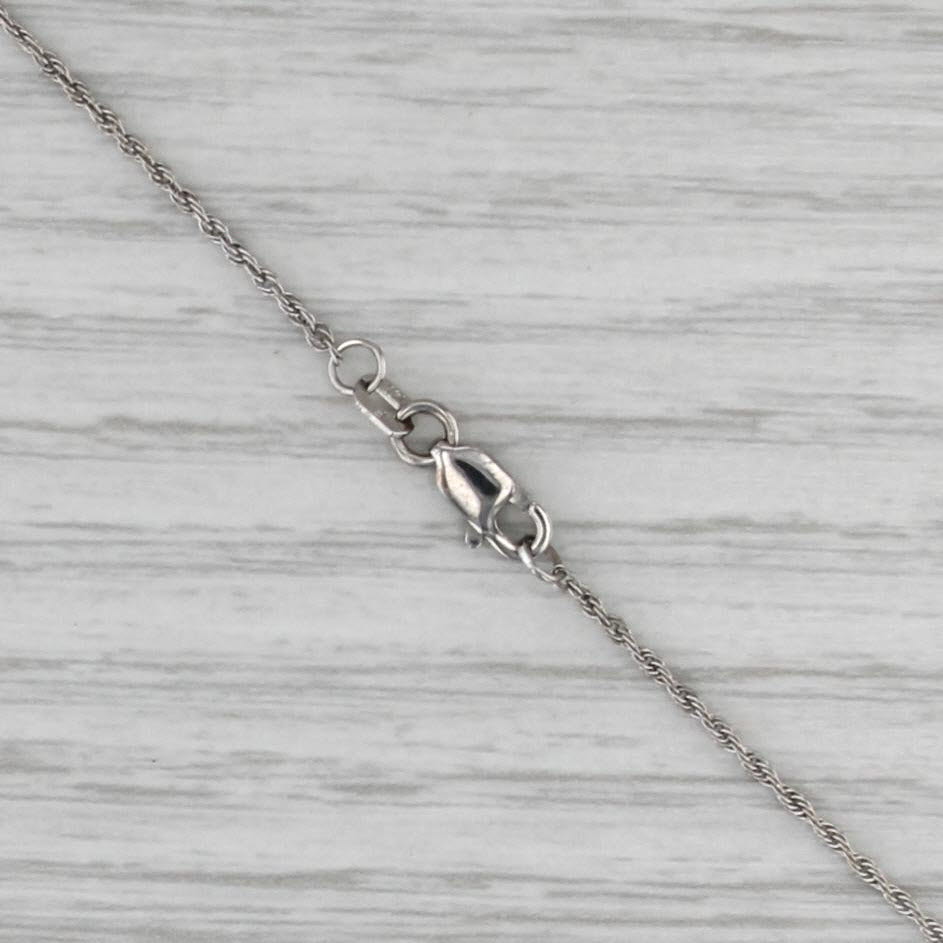 1.06ctw Diamond Interlocking Circles Marriage Pendant 14k Gold 18" Rope Chain