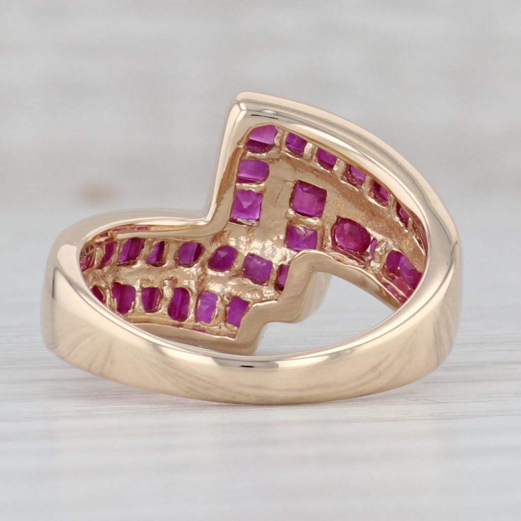 Gray 2.20ctw Ruby Bypass Ring 14k Yellow Gold Size 7