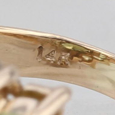 3.20ctw Peridot Halo Ring 14k Yellow Gold Size 5 Cocktail