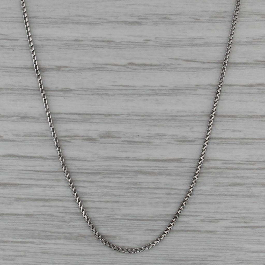 10k White Gold Wheat Chain 19.5" 1.1mm Lobster Clasp