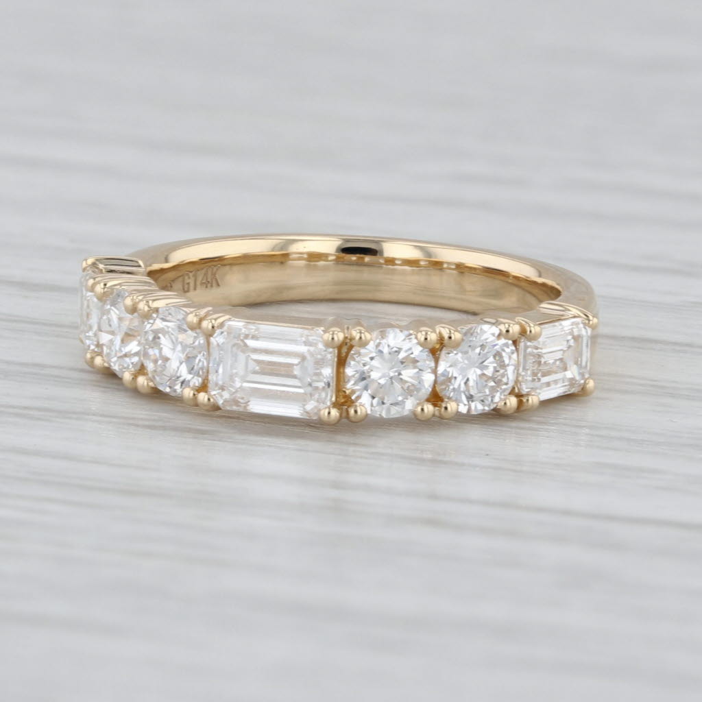 New 1.67ctw Lab Grown Diamond Wedding Band 14k Yellow Gold Stackable Ring