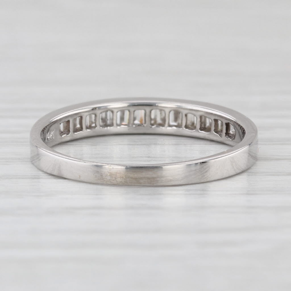 0.34ctw Diamond Wedding Band 14k White Gold Stackable Anniversary Ring Size 9.25