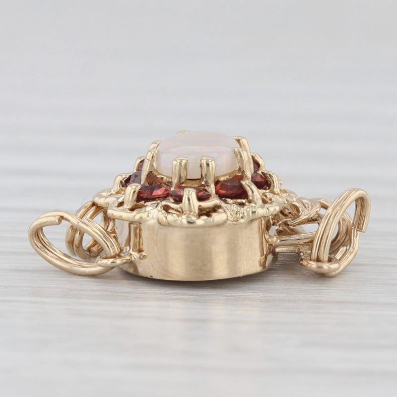Vintage Richard Klein Opal Clasp Slide Bracelet Charm 14k Yellow Gold