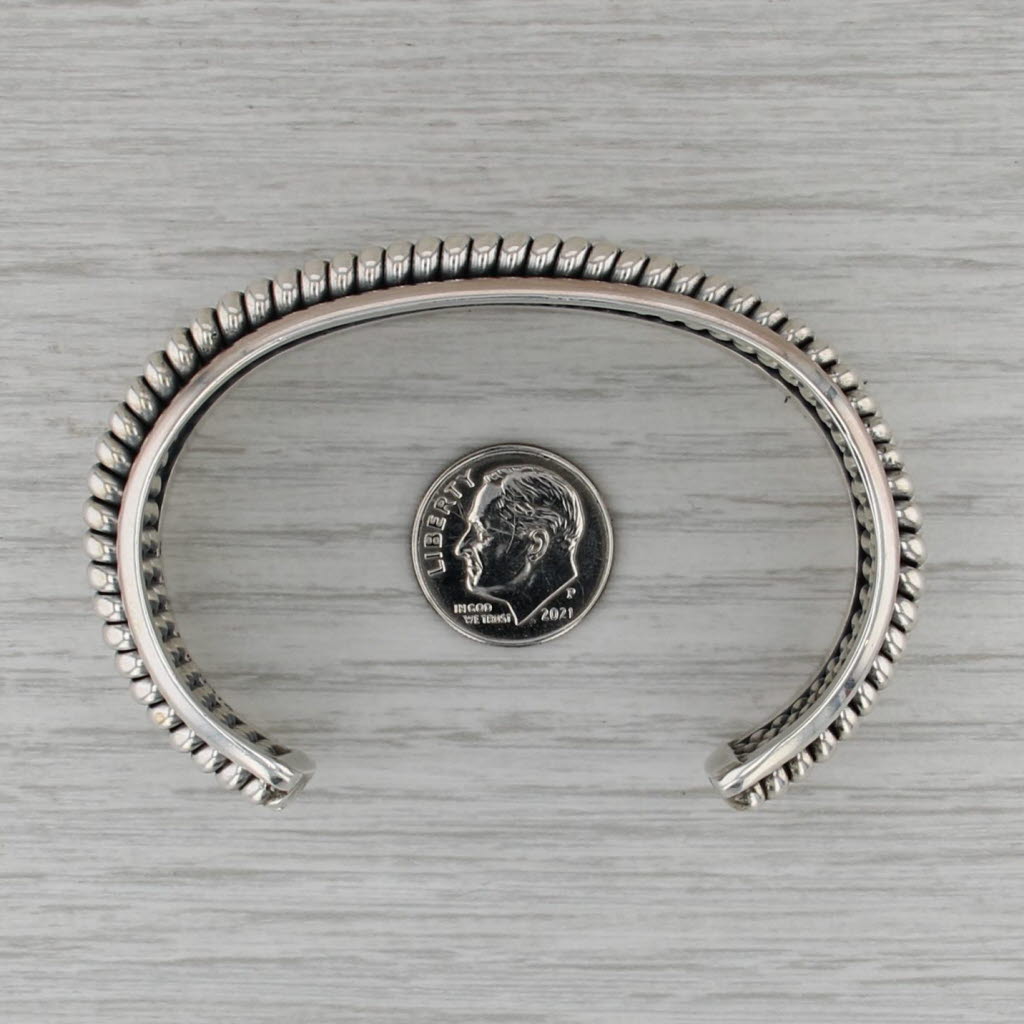 P Tsosie Sr Navajo Native American Cuff Bracelet Sterling Silver 6.5" 21.1mm