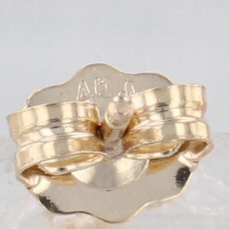 Twisted C-Hoop Earrings 14k Yellow Gold Huggie Twist Hoops Butterfly Backs