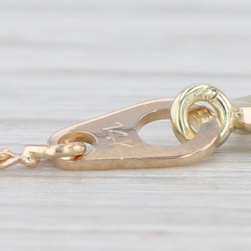 16.5" 1mm Bar & Curb Link Chain Necklace 14k Yellow Gold