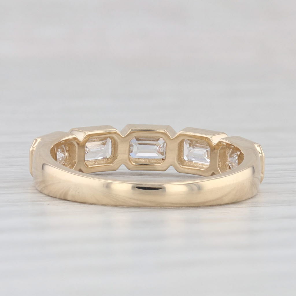 Light Gray New 1.41ctw Lab Created Diamond Ring 14k Gold Size 6.5 Stackable Wedding Band