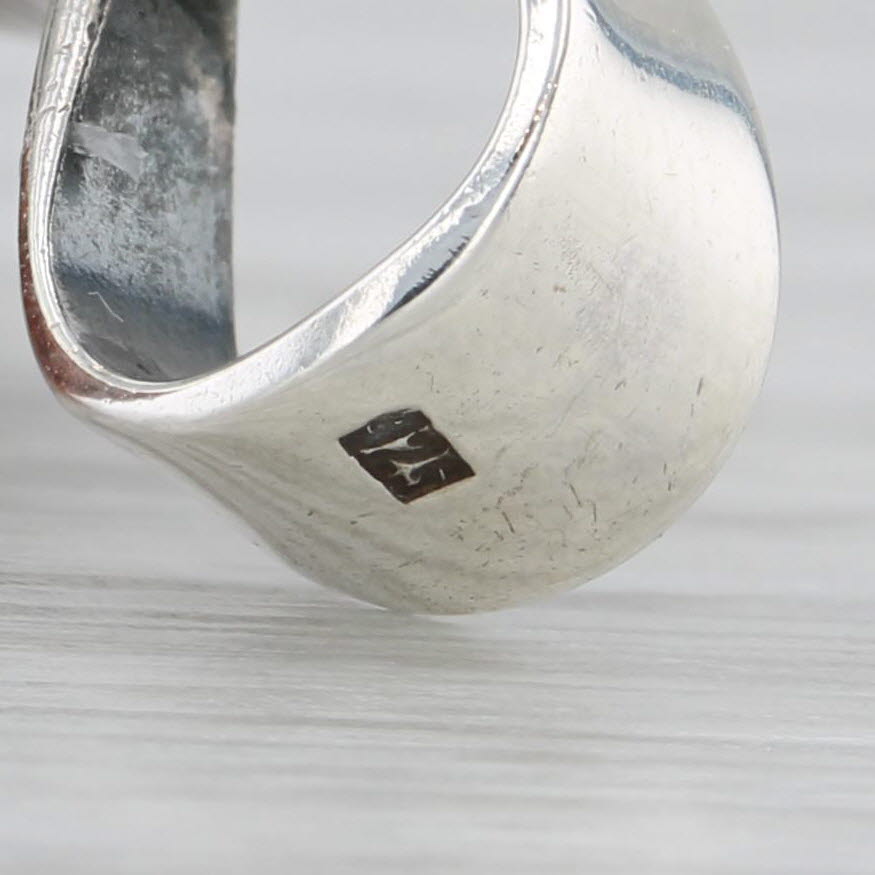 Gray Navette Amber Statement Pendant Sterling Silver