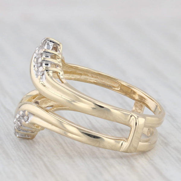 0.10ctw Diamond Ring Jacket Guard 14k Gold Size 6.5 Wedding Bridal