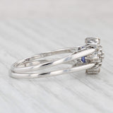 Light Gray 0.54ctw Tanzanite Diamond Flip Ring 14k White Gold Size 7 Reversible