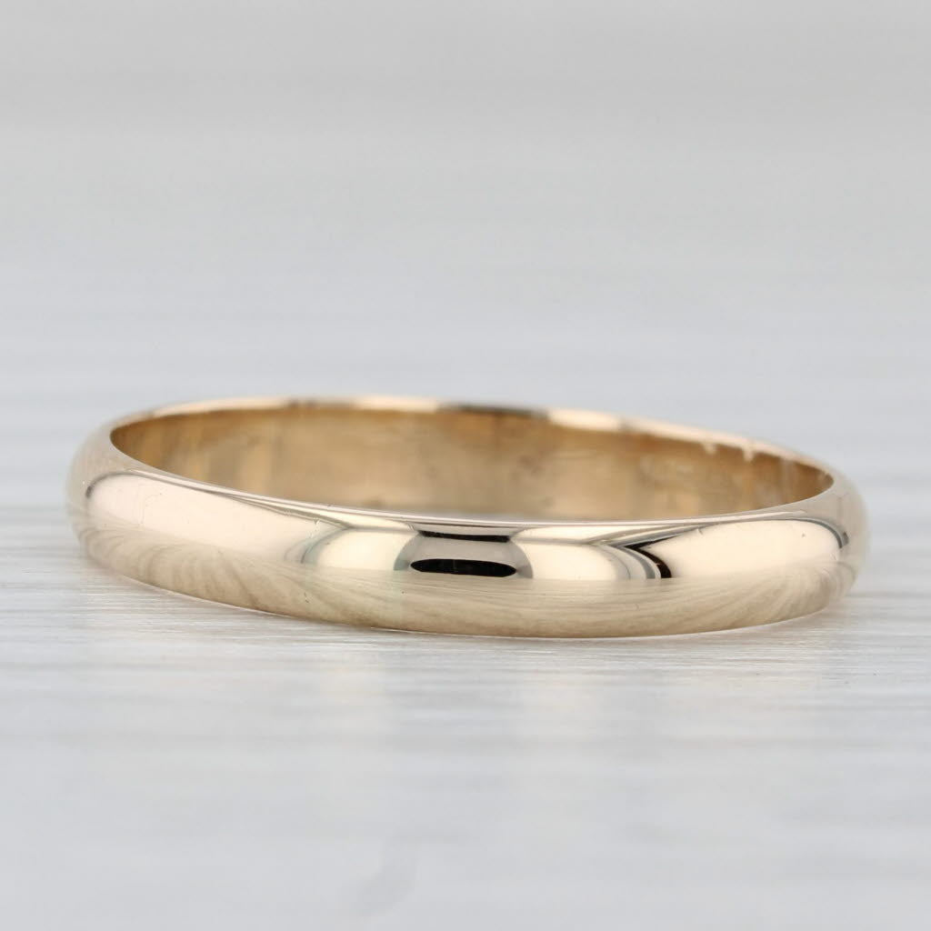 Light Gray Classic Yellow Gold Wedding Band 14k Size 7.75-8 Ring Namano