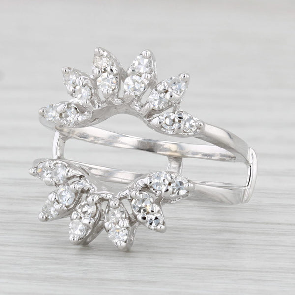 0.30ctw Diamond Ring Jacket Enhancer 14k White Gold Size 7 Bridal Wedding