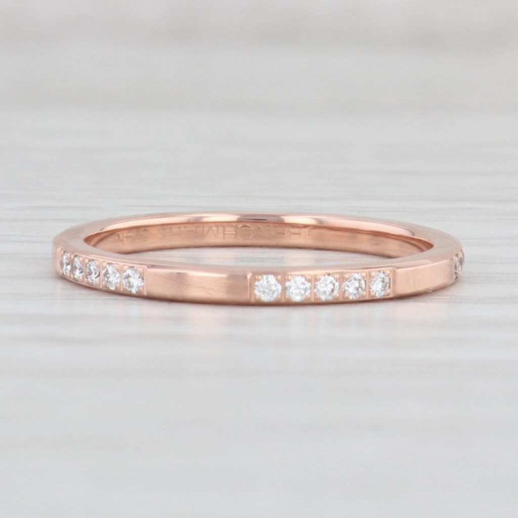 Light Gray New 0.25ctw Diamond Wedding Band 14k Rose Gold Size 6.5 Stackable Ring Benchmark