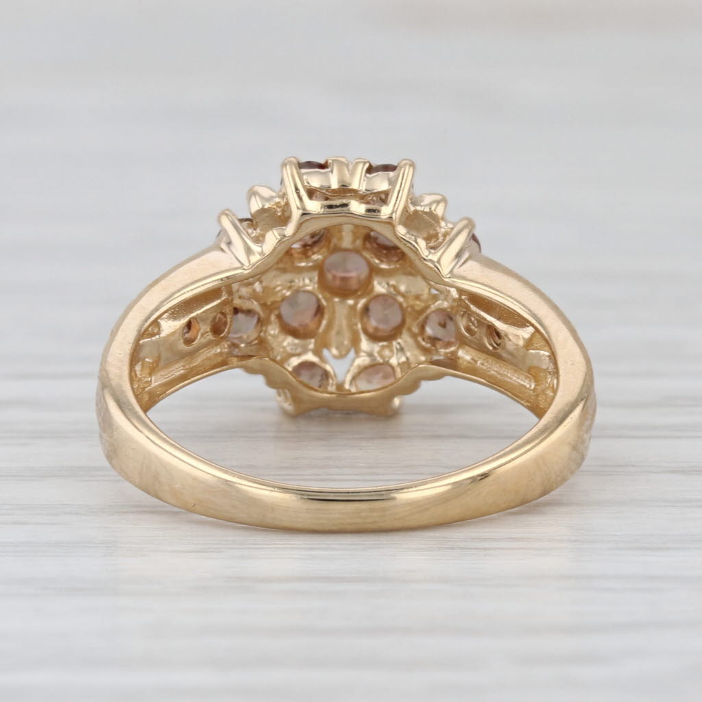 1ctw Brown Andalusite Cluster Ring 14k Yellow Gold Size 7