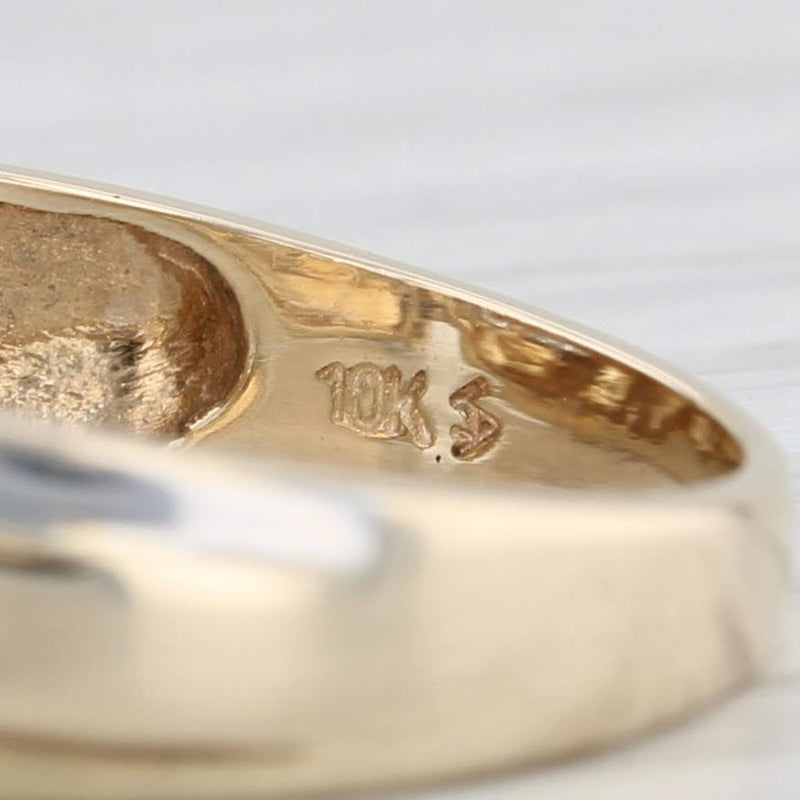 Light Gray 0.20ctw Round Diamond Engagement Ring 10k Yellow Gold Size 7 Bypass